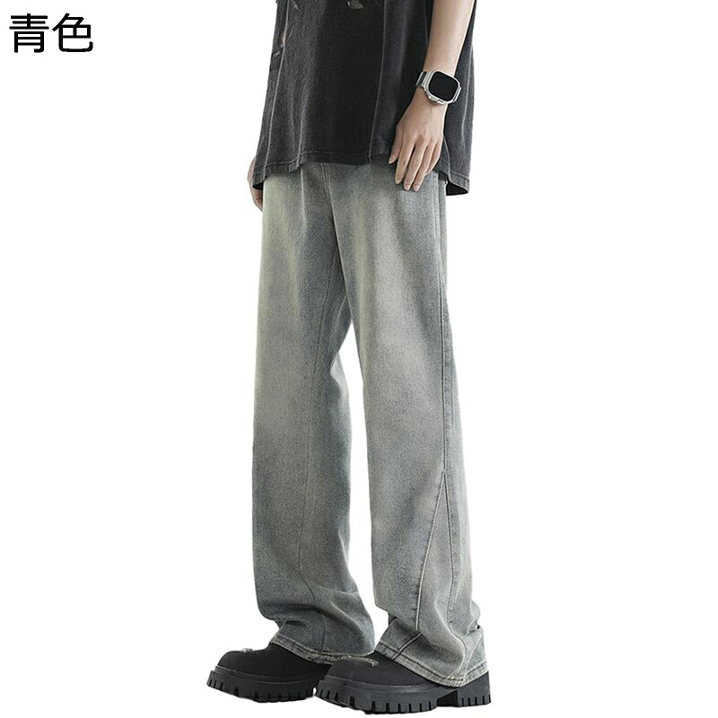 メンズ Gパン フレア デニムパンツ ジーンズ 薄い フィット レディース 簡約 ファッション 前開きジッパー おしゃれ 韓国 リラックス デザイン性 ロングズボン ユニセックス 春 夏 秋