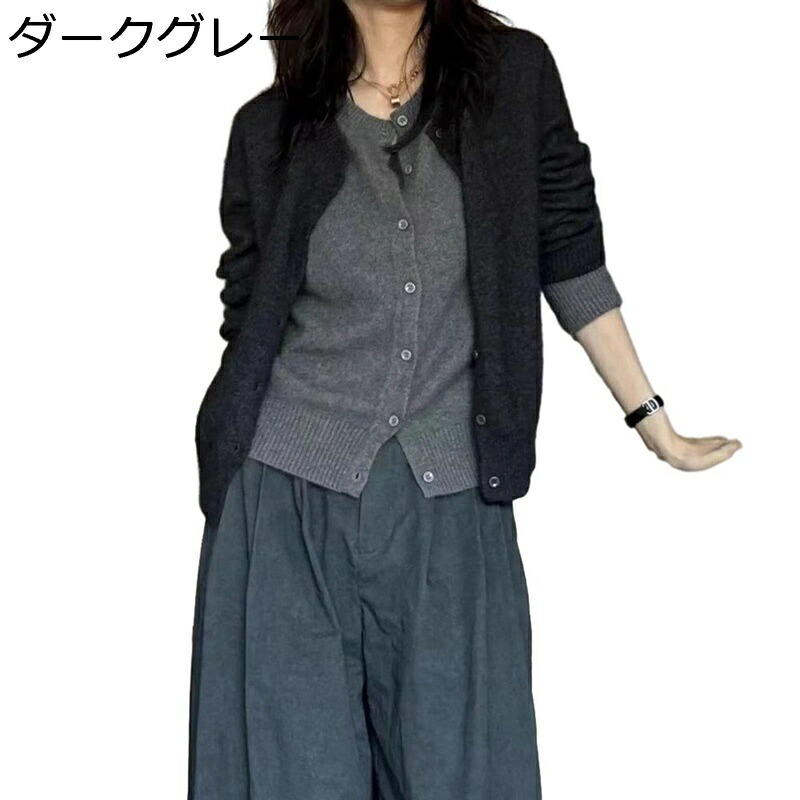 編み物ジレー レディース フェイクレイヤード 丸首 羊毛 アウター 鉄道車両デ スウェーター上衣 保温 生あたたかい 分かりやすい トップス 遊撃手丈 心地好い 烏兎 通い 普段着