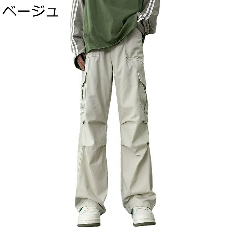 メンズ カーゴパンツ ワイドパンツツ 春秋 ファッション マルチポケット カジュアル ボトムス ルーズ 着回し力 登山 運動 リラックス 大きいサイズ ミリタリー 脚長