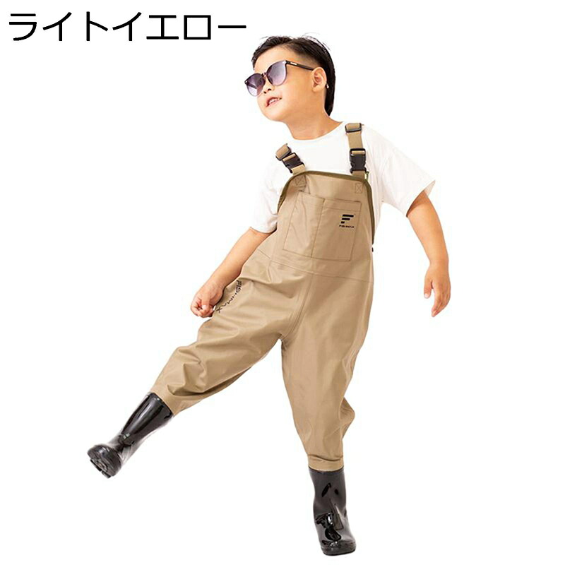 ウェーダー 子供用 釣りウェーダー キッズ 胴長靴 胴長 透湿 完全防水 簡単脱着 胸ポケット 丈夫 軽い 透気性 伸縮ベルト 釣り チェストハイ 幼児 フィッシングウェーダー 渓流 潮干狩り 作業用|magnifico18