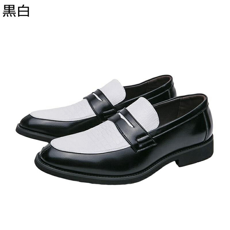 スリッポン メンズ ローファー パッチワーク 24-29cm ワニ柄 クロコダイル オペラシューズ コインローファー 会社 オフィス シンプル 定番 柔らかい 軽量 通気 クッション 快適 ローヒール 靴 春夏 紳士靴