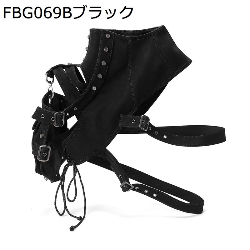 ゴシック張りさける ショルダーアーマー ウェアブルアクセサリー PU なめし革 胴締め留め リベット付き添い人 衣嚢付き添い人 表どおり ライブ コスプレ 寄りあい ハロウィン 個人的特徴的 合わせる能力のある 多役立つこと 黒いこと