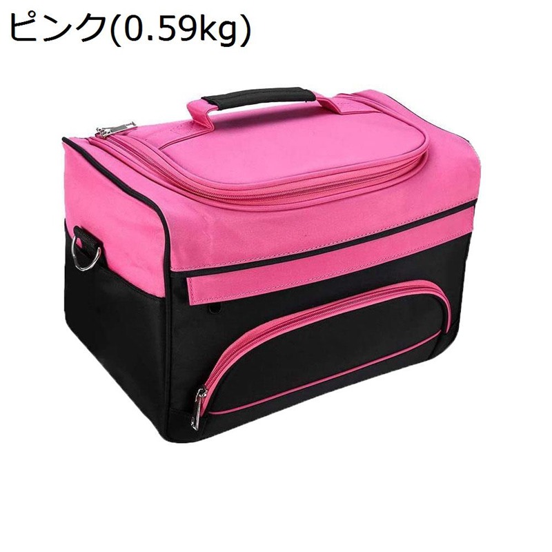 大型 理髪収納ボックス シザーケース 肩掛けバッグ 2way トリマー サロン道具 5丁挿し スタイリストキャリーケース プロ用 コーム ダッカールピンなどの収納 大容量 ツールボックス トリマー用
