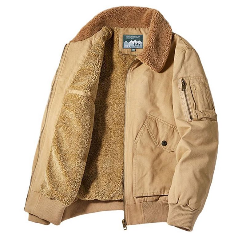 裏起毛コート 冬服 メンズ ワークウェア ウィンタージャケット ボア付きブルゾン 防風 防寒 暖かい ヴィンテージ 厚手 ワイドシルエット カジュアルアウター コーディネート 作業着 アウトドア