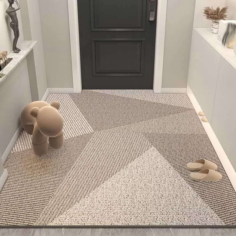 ドアマット 廊下マット シンプル 幾何学 玄関マット 40*60cm 大きめ おしゃれ 屋外 室内 大判 カットでき 泥落としマット 速乾 防音 シンプル 年中使える エントランスマット 屋外用 店舗