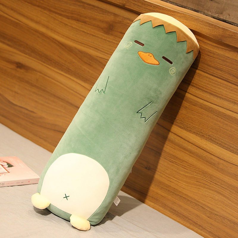 抱き枕 ロングクッション 動物縫い包み 長い だきまくら グリーン河童 70cm クッション 円筒タイプ 高弾力 寝返りサポート インテリア 部屋飾り 腰当て 肘置き 足置き 添い寝枕 かわいい 丸洗