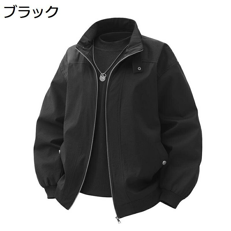ワークジャケット M-8XL メンズ ブルゾン ビンテージ調 ミリタリージャケット ハイネック トップス 厚手 快適 ビッグシルエット カジュアル 大きいサイズ 春秋服 学生 ライダー キャンプ 運動