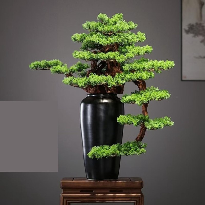 人工観葉草木 大型 造花 ウェルカムパイン盆栽 人工観葉樹 室内装飾雑貨 御芽出度真っただ中天下太平 フェイクグリーン 差し上げ物 住み替え祝賀会 一緒になる 父の日 枯れない 水やり不必要 取り計らういらず