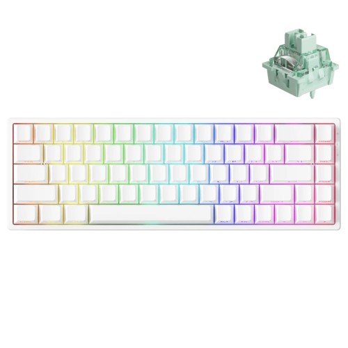 MonsGeek(モンスギーク) FUN68 HE 0.005mm ラピッドトリガー 65%英語配列 有線モデル 磁気スイッチ Akko Glare Magnetic Switch テンキーレス ホットスワップ サイドプリント ダブルPBT 8Kポーリングレート 16Kスキャンレート SnapKey (SOCD)対応 ARGB対応 高コスパ ゲーミン