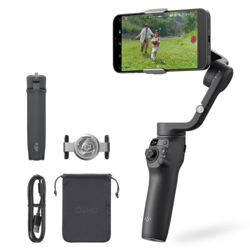 DJI ジンバル Osmo Mobile 6 スレートグレー機能アップグレード 3軸スマホジンバル トラッキング機能 Watchで遠隔操作 内蔵延長ロッド 携帯性＆折りたたみ設計 Android＆iPhone用ジンバル Vlogスタビライザー YouTube＆TikTok動画