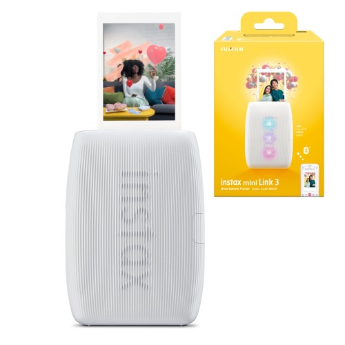 富士フイルム(FUJIFILM) クリスマスプレゼント お年玉ギフト チェキ スマホプリンター instax mini Link3 クレイホワイト INS MINI LINK3 C WHITE