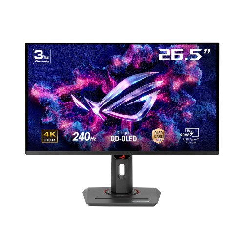 ASUSゲーミングモニター/ROG Strix OLED XG27UCDMG - 26.5インチ/4K量子ドット有機ELパネル/240Hz/0.03ms (GTG)/Anti-Flicker/カスタムヒートシンク/Neo Proximity Sensor/VESA DisplayHDR 400 True Black/99% DCI-P3/DisplayWidget Center/
