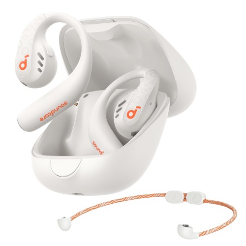 Anker Soundcore AeroFit Pro（Bluetooth 5.3）オープンイヤー型ワイヤレスイヤホン / 3Dオーディオ / IP55防塵防水規格/ 最大46時間再生 / マルチポイント接続/PSE技術基準適合ソフトホワイト