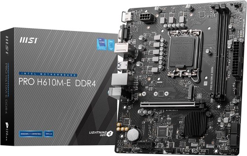 MSI マザーボード 初心者向けモデル PRO H610M-E DDR4 第14/13/12世代Intel(LGA1700)対応1xPCI-e 4.0 x16 Micro-ATX [Intel H610 搭載] MB6174
