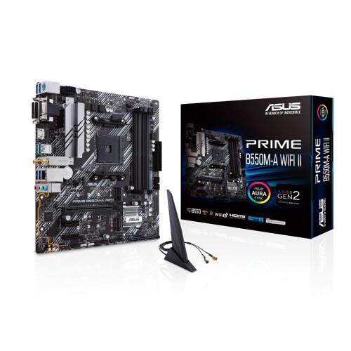 ASUS PRIME B550M-A WIFI II AMD Ryzen 5000シリーズ AM4 対応 B550 搭載 mATX マザーボード/国内