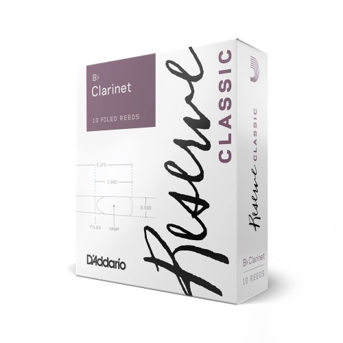 D'Addario WoodWinds ダダリオ リード Bbクラリネット用 RESERVE CLASSIC DCT1025 [硬さ:2.5] 10枚入り