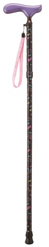 ケイ・ホスピア ハローキティ ブラック 折りたたみ ステッキ [適応身長 150~170cm]