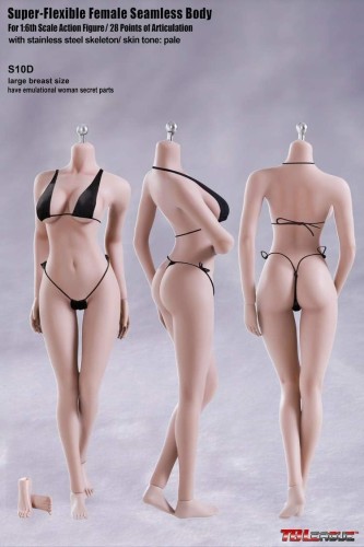 TBLeague 1/6スケール 超柔軟性シームレス女性素体 ペールスキン バストサイズL(S10D)
