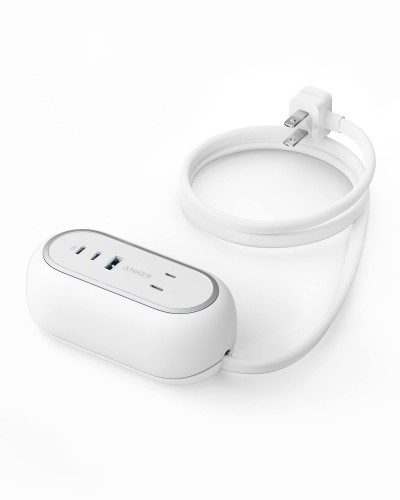 Anker 615 USB Power Strip (GaNPrime 65W)（電源タップ AC差込口 2口 USB-C 2ポート USB-A 1ポート 延長コード 0.9m）PSE技術基準適合/USB Power Delivery対応 iPhone iPad Pro MacBook Pro Android 各種 その他機器対応（ホワイト）