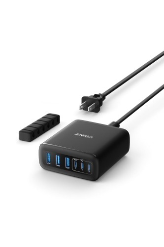 Anker Charger (112W, 6 Ports, GaN) ブラック MacBook PD対応Windows PC iPad iPhone Galaxy Android スマートフォン ノートPC 各種