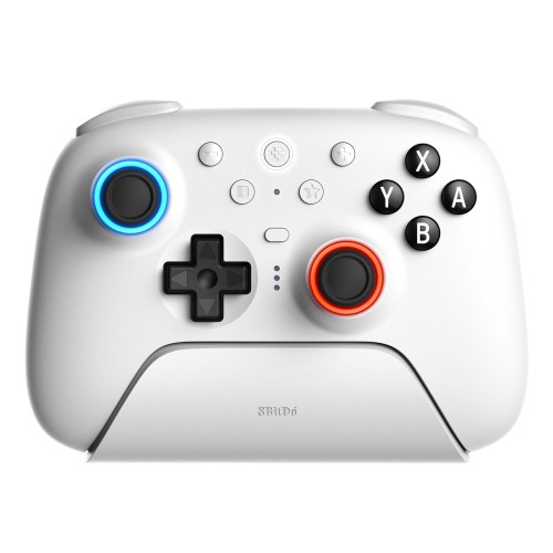 8BitDo Ultimate 2 Bluetooth コントローラー Switch/Switch 2 Windows PC 用、TMR ジョイスティック付き Switch Pro コントローラー、切り替え可能なホール効果/触覚トリガー、振動とモーションコントロール、RGB ファイヤーリング（White）