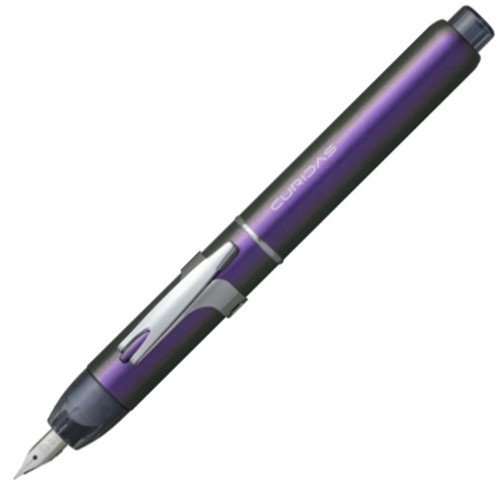 プラチナ万年筆 PLATINUM ノック式万年筆 キュリダス ストーンズ PKN-9000 1000本 (アイオライト バイオレッド, M中字)