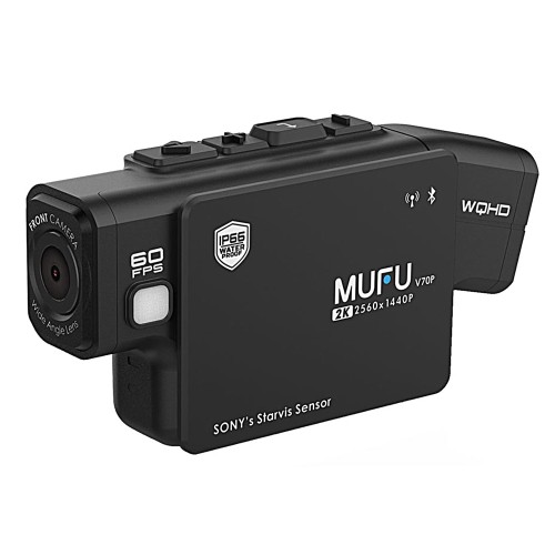 ドライブレコーダー バイク用 2カメラ 前後同時録画 ヘルメット装着 バイク 自転車 WiFi bluetooth5.0 500万画素 2K MF-BDVR002