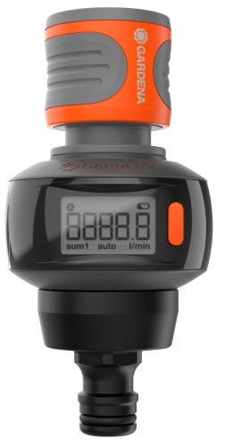 GARDENA(ガルデナ) 流量計 水量計 デジタル 360°回転液晶 全4モード AquaCount 18350-20 ドイツ製 製品保証:最大5年