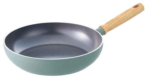 グリーンパン GREENPAN フライパン 28cm IH ガス 対応 有害物質不使用 PFASフリー セラミックコーティング メイフラワー こびりつきにくい 汚れが落としやすい 少し深め 天然木ハンドル CC001899-001