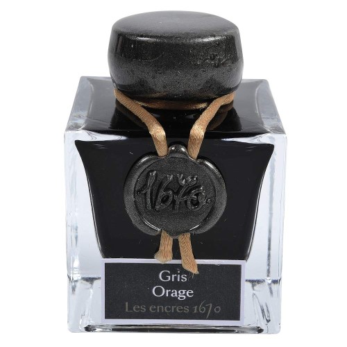 エルバン(Herbin) アニバーサリーインク 1670 金の微粒子入り万年筆/つけペン用 ストーム グレーhbj15009