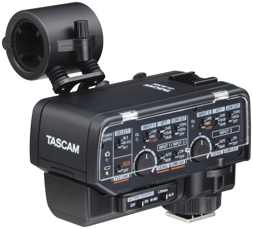 TASCAM タスカム アナログインターフェ-スキット CA-XLR2d-AN XLR MIC Adaptor for DSLR 黒