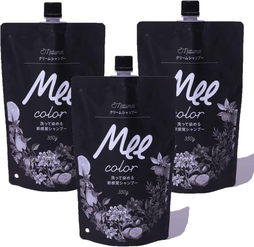 [Mee Color] [ミーカラー] 3個書き割り皮膚軟化剤シャンプー MEE color(黒いこと,350g)