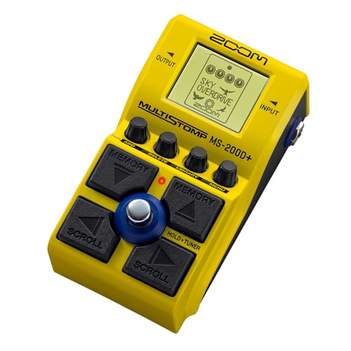 ZOOM MS-200D Plus マルチストンプペダル 200種類以上の歪み搭載 ディストーション オーバードライブ ファズ ブースター MSシリーズイエロー 黄色/メーカー保証3年