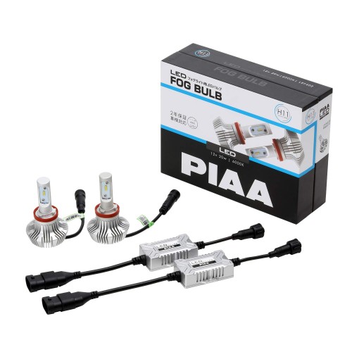 PIAA フォグライト用 LEDバルブ H8 / H11 / H16 6000K 4000lm 車検対応 2個入 12V/24V共用 20W 安心のメーカー保証2年 LEF402