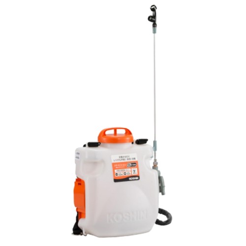 工進(KOSHIN) 18V 2.0Ah 充電式 噴霧器 タンク 7L SLS-7 バッテリー・充電器付 フラム ポンプ 背負い 消毒 防除 除草 手元 スイッチ 静音 簡単 共通バッテリー
