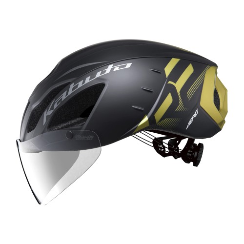 KABUTO(カブト) 自転車 ヘルメット AERO-R2(エアロ・アール2) サイズ:L/XL (59-61cm) カラー:G-1マットブラックゴールド