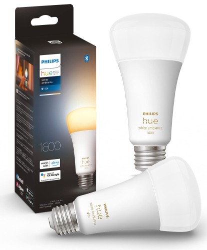 フィリップスヒュー(Philips Hue) スマート電球 E26 100W相当 ホワイトグラデーション 2個 - スマート照明 Alexa対応 1600lm 電球色 昼白色 調光 調色 スマートホーム 間接照明 LED スマートライト 音声操作 アプリ操作 Matter対応