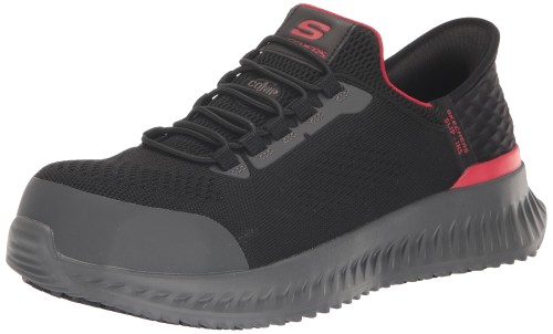 SKECHERS(スケッチャーズ) スリップインズ ワーク: ティリド - フェチット CT_200206W_26 防滑 非金属セイフティートゥ（カーボンナノ セーフティトー） BKRD 26.0 cm