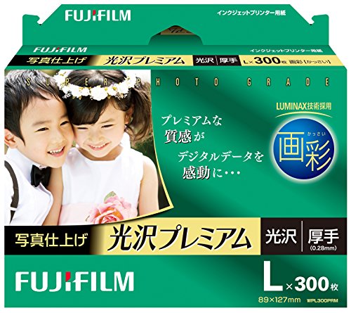 FUJIFILM 活動写真入眼光輝割り増し金L判質問用紙300枚 WPL300PRM