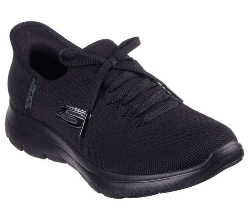 Skechers レディース サミット ニューデイリー ハンズフリー スリッポン スニーカー, Bbk\u003dブラック/ブラック。, 6