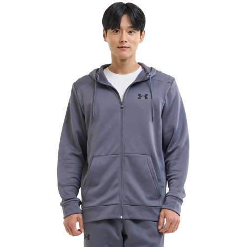[アンダーアーマー] UA Armour Fleece FZ Hoodie Castlerock / / Black XL