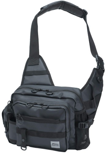 AbuGarcia (アブガルシア) ワンショルダーバッグ コーティングブラック 釣り バッグ 撥水加工 フィッシング 防水 フィッシングびフィッシング 海 川 山 湖 海釣り ABU アブガルシア