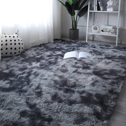 ラグマット カーペット 洗えるラグ 200x250cm 北欧風シャギーラグ ふわっとした手触り 防音絨毯 厚手じゅうたん 滑り止め付き オールシーズン快適に使用 正方形 ROCYJULIN（ダークグレー 約2畳 ） 7,299円
