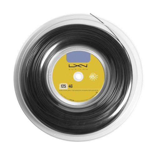 ルキシロン(Luxilon) テニス ストリング ガット 4G BLACK 125 REEL (4G ブラック 125) 200m ブラック WR8308301125