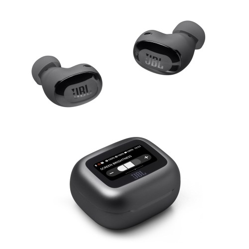 JBL LIVE BUDS 3 スマートタッチディスプレイ搭載 ワイヤレスイヤホン 小型 軽量 LDAC ハイレゾワイヤレス対応 ノイズキャンセリング 10mmダイナミックドライバー (ブラック)