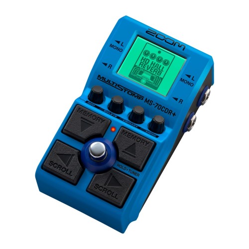 ZOOM MS-70CDR Plus マルチストンプペダル 149種空間系エフェクト コーラス ディレイ リバーブ モジュレーション 44種ダイナミクス フィルター SFX 軽量コンパクト MSシリーズブルー /メーカー延長保証3年