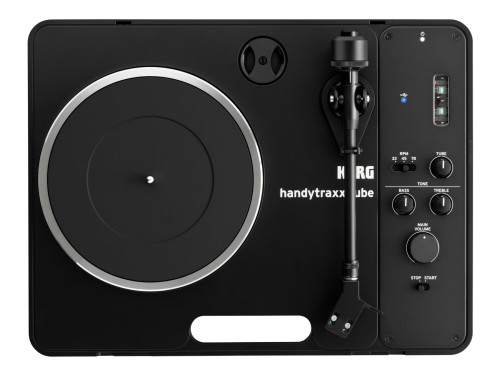 KORG(コルグ) ポータブル・レコードプレーヤー handytraxx tube 次世代真空管Nutubeを使用したフォノ・イコライザー搭載/スピーカーとヘッドホン端子を装備/電池駆動 HNDYTRX TUBE