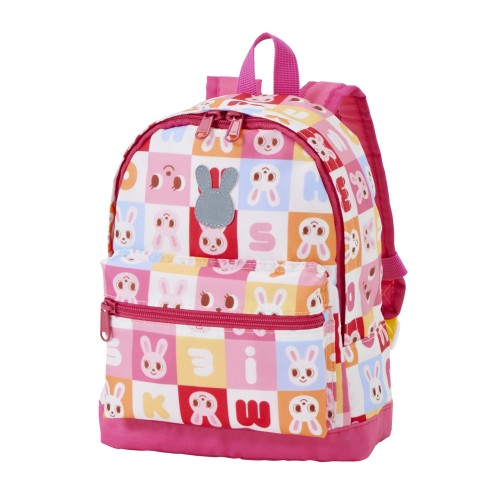 [ミキハウス] リュック リュックサック バッグ かばん ロゴ くま うさぎ 男の子 女の子 キッズ ベビー 子供 通園 10-8213-687 S(6リットル) ピンク