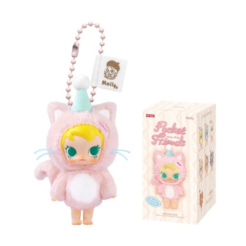 POP MART Baby Molly Pocket Friends シリーズ ぬいぐるみペンダント アソートボックス6ピース ポップマート ガチャガチャ ブラインド ボックス フィギュア プラモデル プレミアム おもちゃ PVC ソフビ オリジナル キャラクター 誕生日 プレゼント