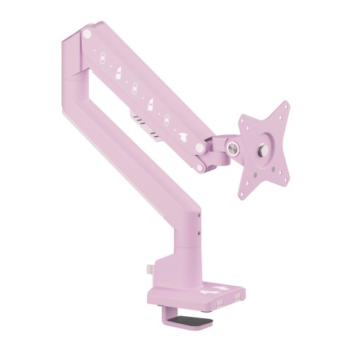 PS1S Wave Pastel Pink Devil モニターアーム シングル ピンク デビル かわいい 上下 24インチ 27インチ 32インチ